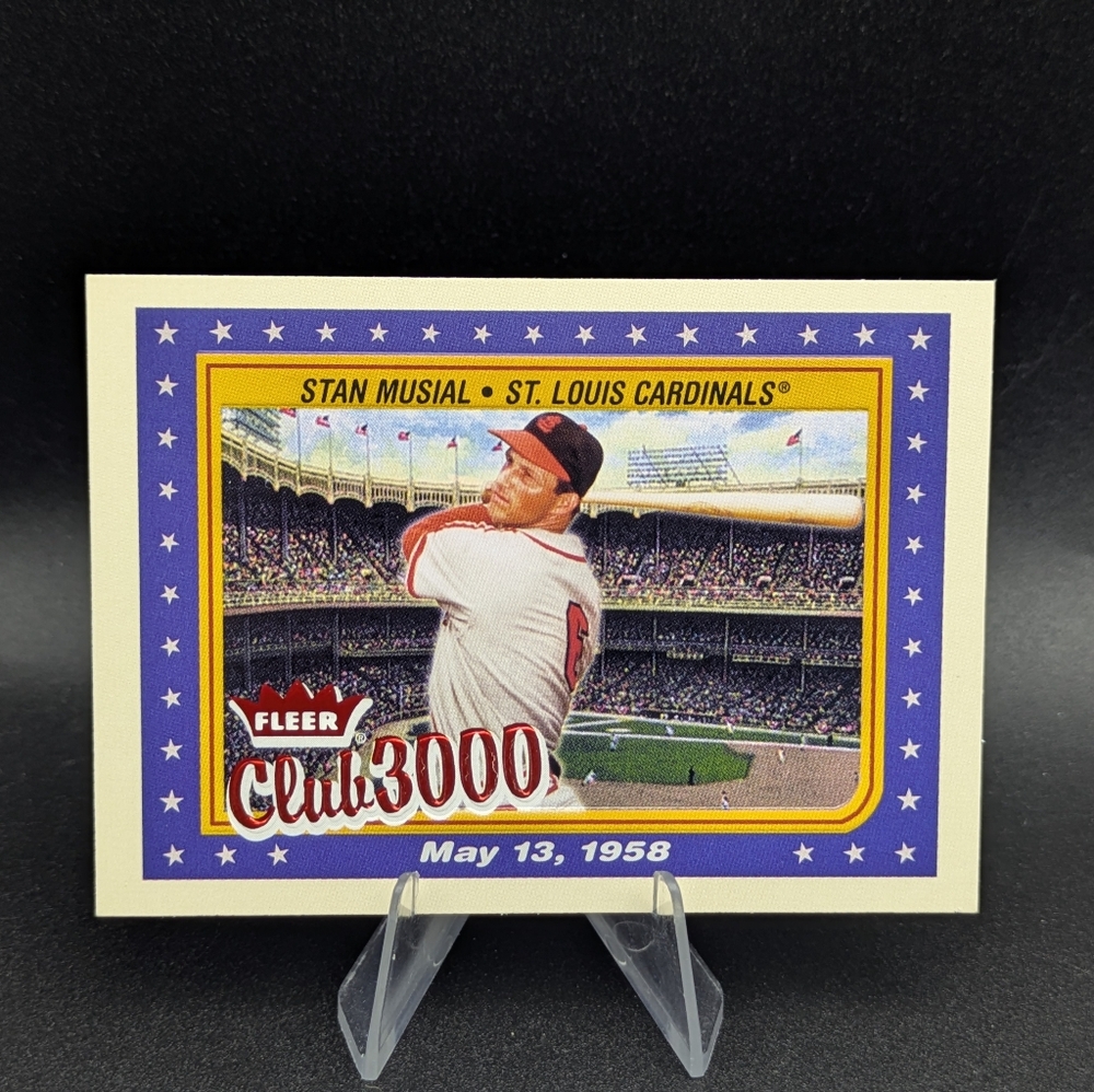2005 Fleer Tradition Club 3000/500/300 Insert Stan Musial 2 CLUB Print Run /175